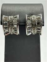 Nolan Miller Fancy Baguette Rhinestone Earrings