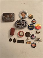 Belt buckles, Government pins