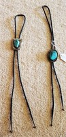 (2) Bolo Ties With Turquoise