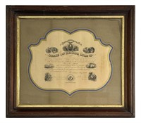 FRAMED TESTIMONIAL OF HONOR SGND BY A.E. BURNSIDE