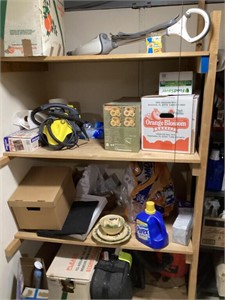 Contents of shelves in basement storage