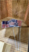 Reflective American, flag yard decor sticks