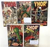 5 Vintage Silver Age Issues of Thor 1967-68