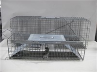 Two Animal Cage Traps Longest 32" Untested