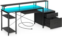 Rolanstar Computer Desk 63"" with Drawer