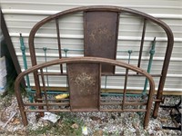 Ca. 1930’s Metal Bed Headboard & Footboard