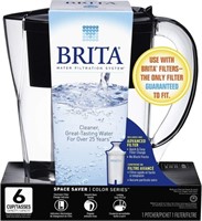 Brita 6 Cup Space Saver BPA Free Water Pitcher