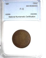 1861 Cent NNC F12 New Brunswick