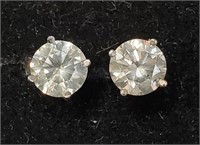 $4525 14K  0.85G Diamonds(1.08Ct) Earrings