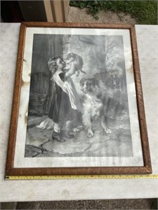 Picture of girl with puppy