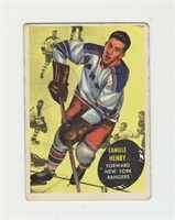 1961 Topps Camille Henry Hockey Card