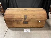 Rounded Wooden Chest -Needs Some Repair