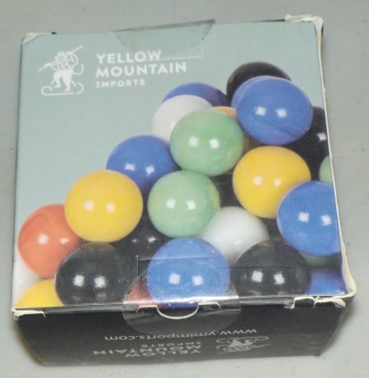 60 Marble Set in Box - 6 solid Colours