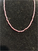 Garnet bead necklace