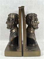 Abraham Lincoln Bronze Colored Book Ends