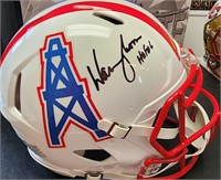 Signed Warren Moon Helmet COA JSA