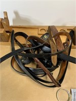 Assorted leather belts