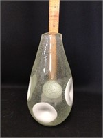 Dimpled Glass Art Vase