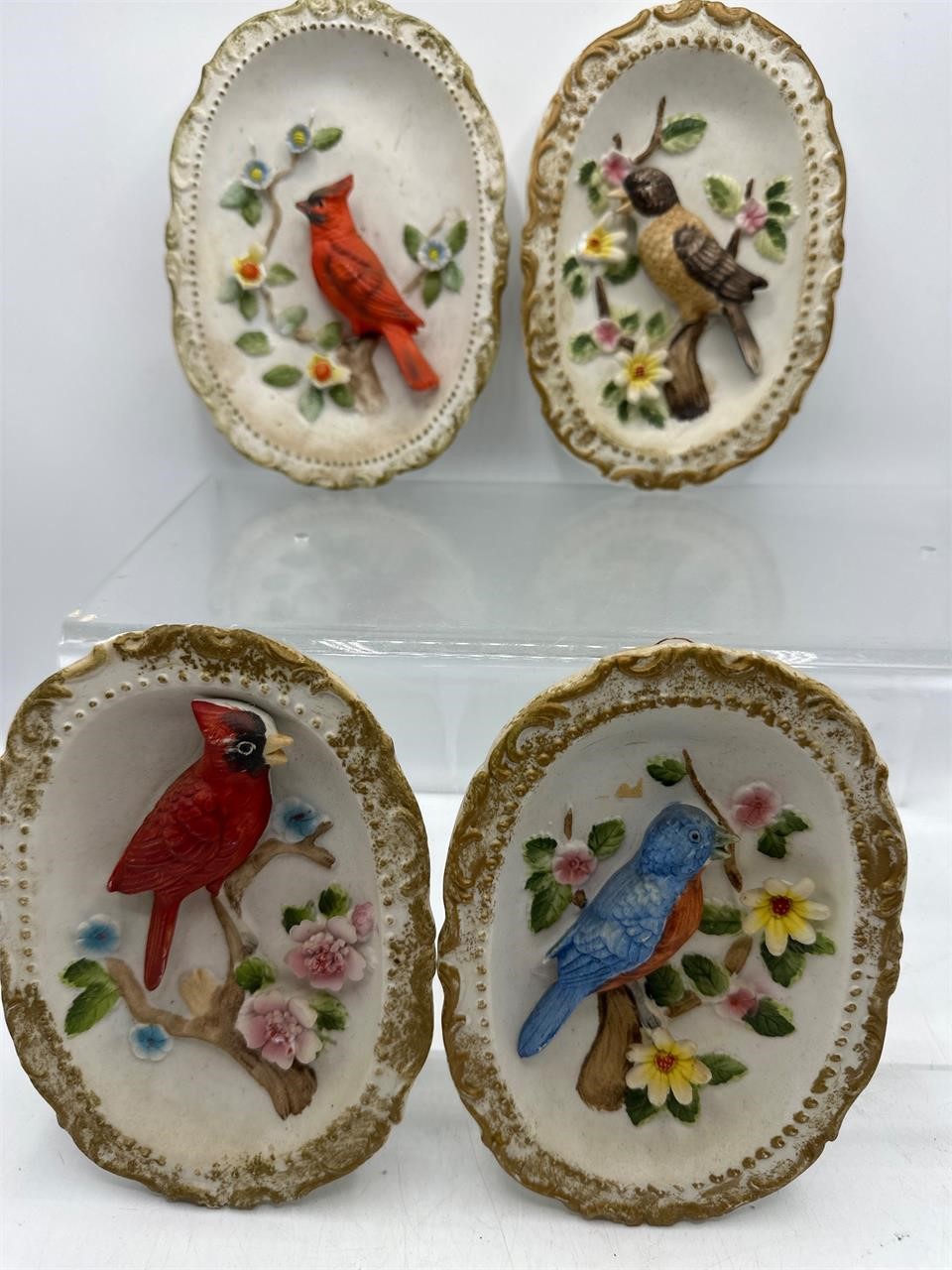 Vintage bird wall hangers