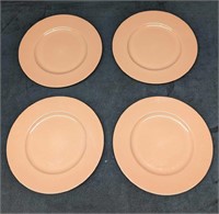 4 Vintage Lenox Coral Porcelain Dessert Plates