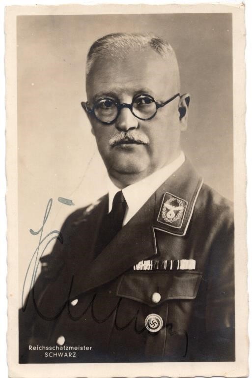 Autographed Postcard of Franz Xavier Schwarz
