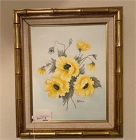 GILT FRAMED ORIGINAL FLORAL PAINTING