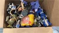 Box of assorted retro toys