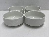 4 White Bowls - Continental Vitrified Hotelware