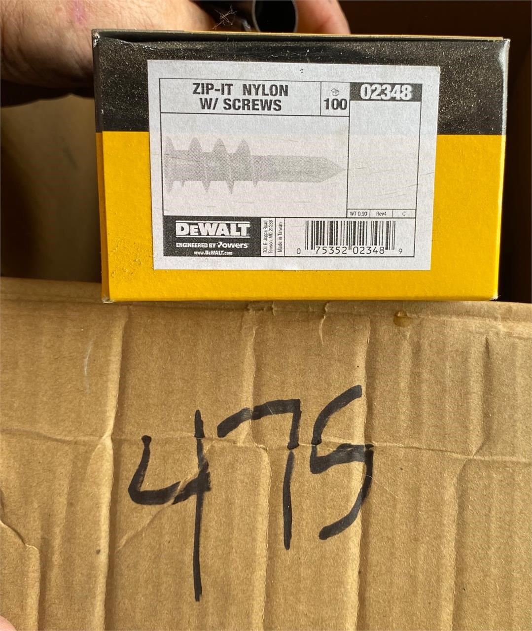 Dewalt Zip It Nylon w/Screws, 100ctx6