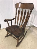 Antique Nichols & Stone Co. Pine Rocking Chair