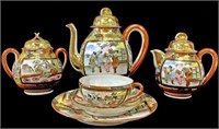 (19pc) 1868-1912 Meiji Period Porcelain Tea Set
