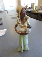 Small Handmade Clay Figurine 9"T