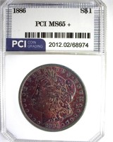 1886 Morgan PCI MS65+ Purple Toning