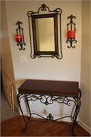 Matching Mirror, Table, Candle Holders