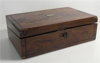 VINTAGE WOODEN WRITING BOX W/ 4 LEAF CLOVERS