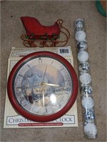 Christmas Carol Clock & More Decor  (Back Room)