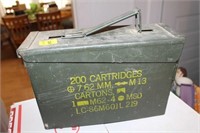 METAL ARMY AMMO CAN ORIGINALLY HELD 7.62MM ROUNDS