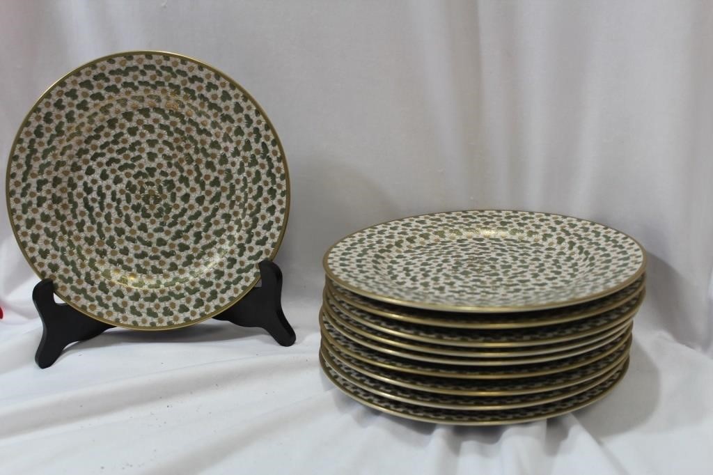 Set of 10 Kutani Salad Plates