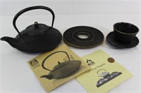 TEAVANA Japanese Cast Iron Teapot & Cup/Saucer
