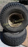 (2) Carlisle Turf Saver 15X6.00-6NHS tires