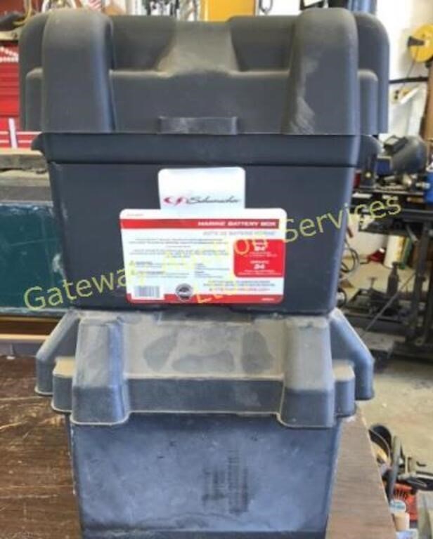 (2) Marine battery box Group 24 for batteries