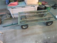 Green garden wagon