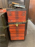MONTGOMERY WARD ROLLING TOOL BOX & CONTENTS