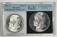 1881-S Morgan Silver $1 Vintage INS Photo Holder