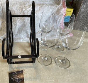 11" metal wine rack
