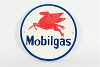 MODERN MOBILGAS CAST SIGN - 9"