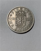 1958 One Shilling Coin