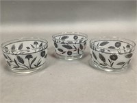 Frosted Glass Custard Dishes