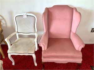 Pink Wing Back Chair - Country Living Chair