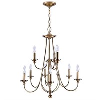 NIB Kichler Brass Chandelier 2 Tier